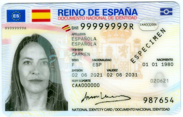 Spain DNI Example