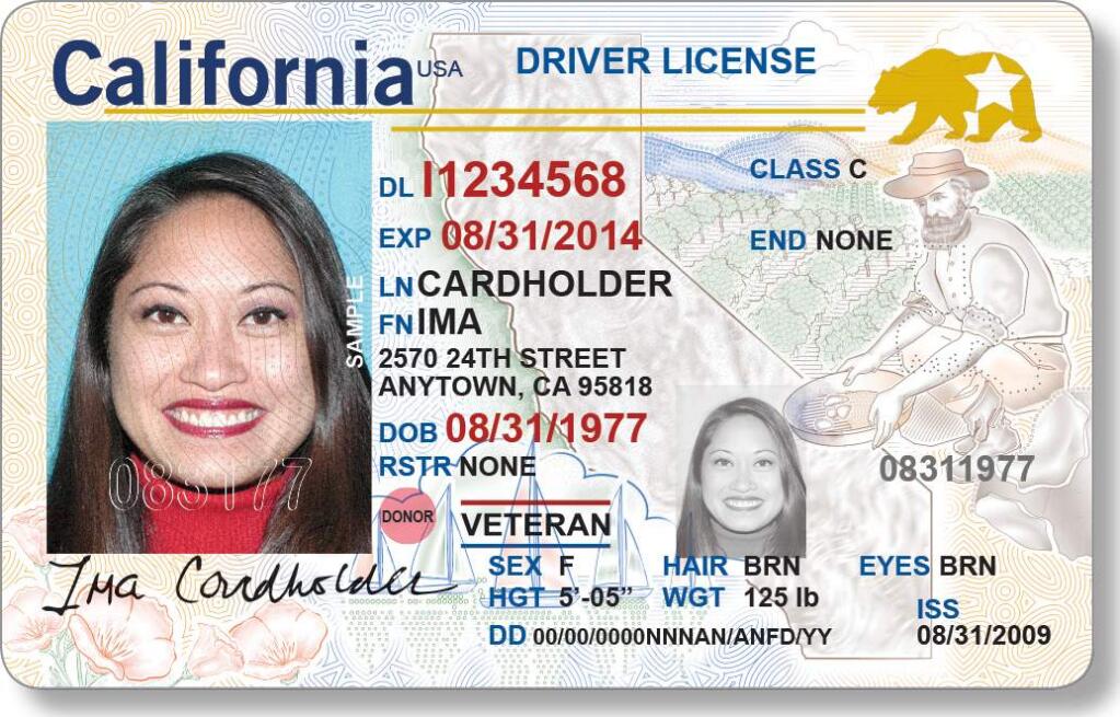 US Driver's License Example